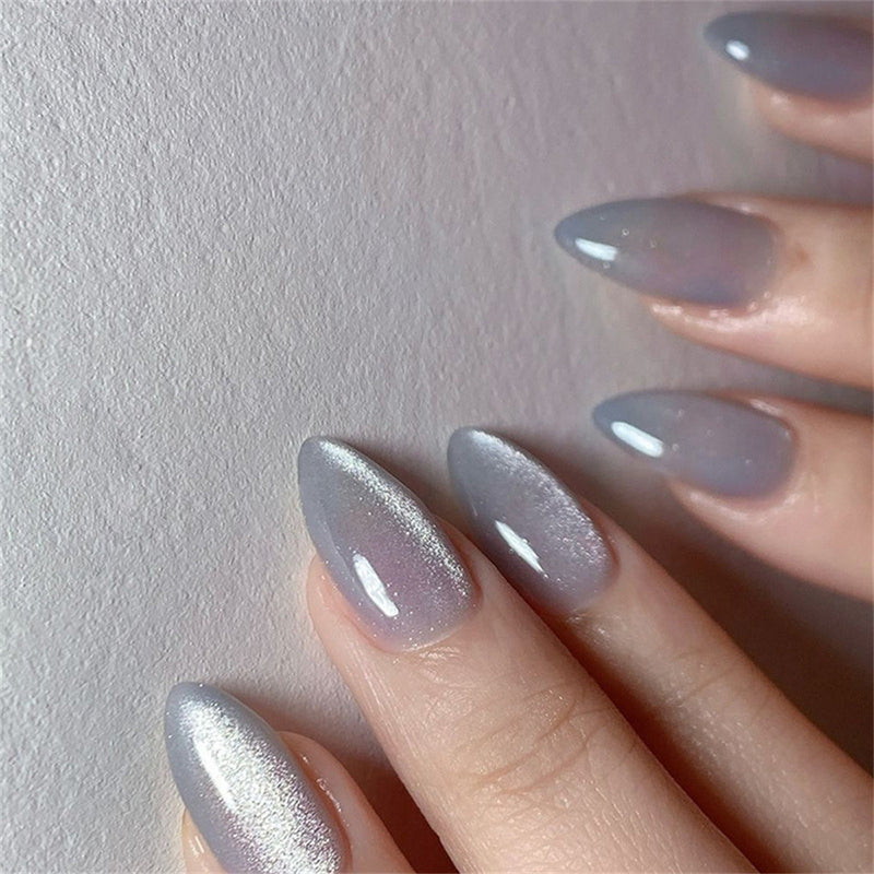 Almond Solid color cat's eye Grey