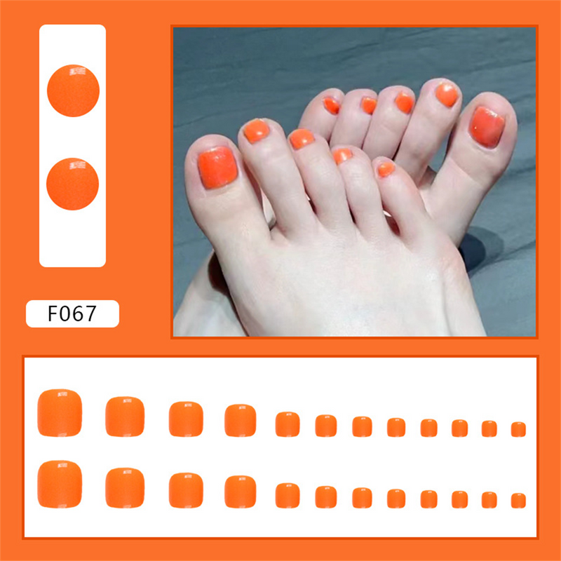 Square Toe Solid Color Bright Orange