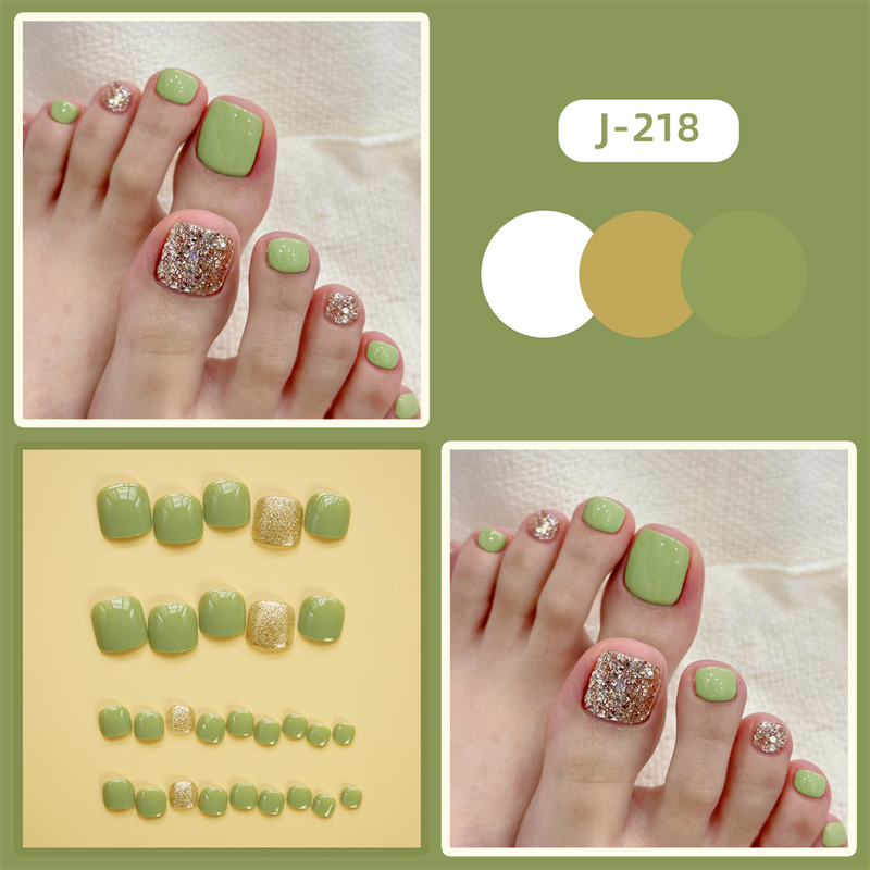 Square Toe Spring Green Flash Gold
