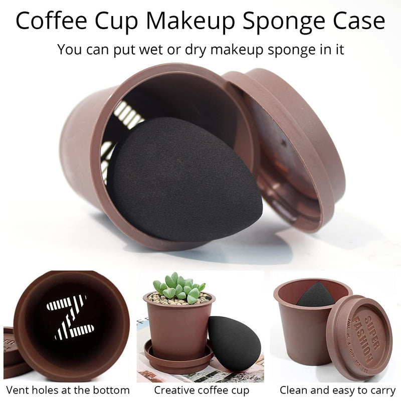 Fofosbeauty Make up Sponge Coffee Cup Holder with Sponge