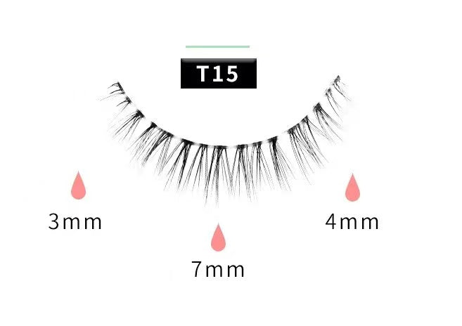 Fofosbeauty 3D Natural Looking Magnetic eyelashes without Eyeliner (3 pairs)