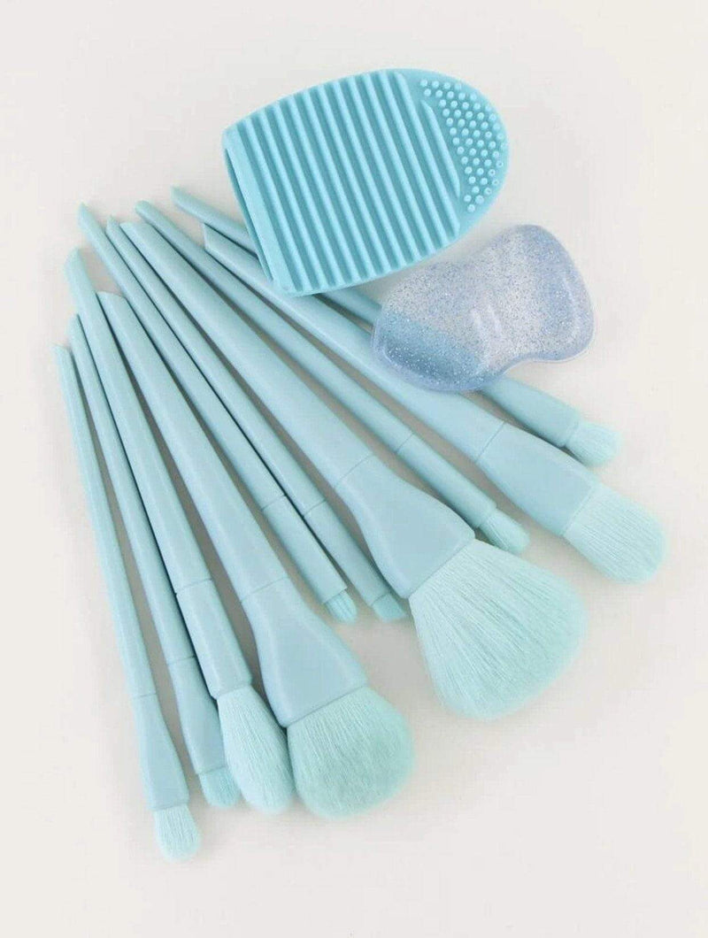 fofosbeauty 10PCS Babyblue Makeup Brush Set & A Storage Bag 10PCS Babyblue Makeup Brush Set & A Storage Bag