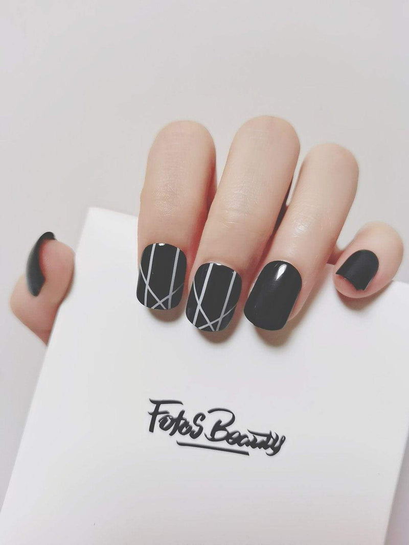 fofosx Punk Black Punk Black (short nails）
