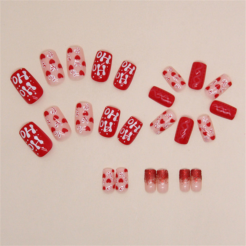 Coffin Heart Glitter Chirstmas Red