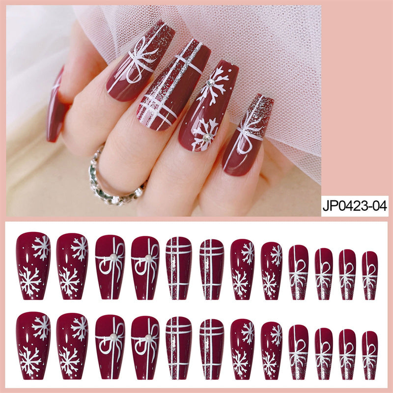 Coffin Checkered Snowflake Wine Red