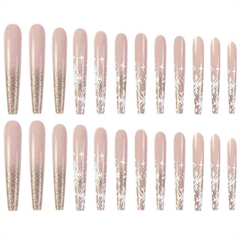 Coffin Snowflake  Powder Nude Pink