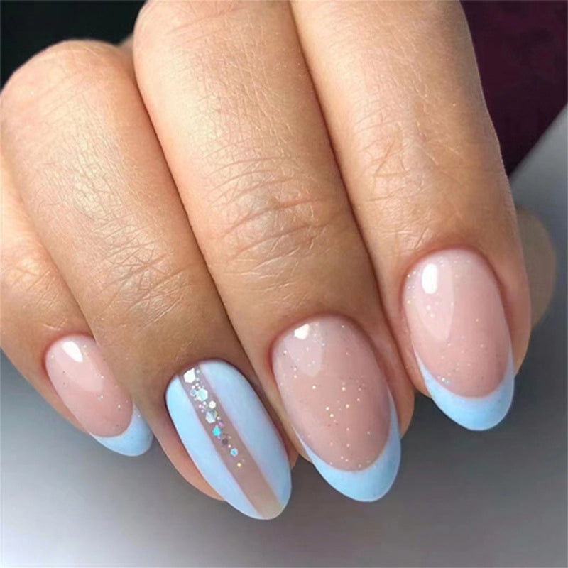 Almond Lovely and fresh minimalism Light blue