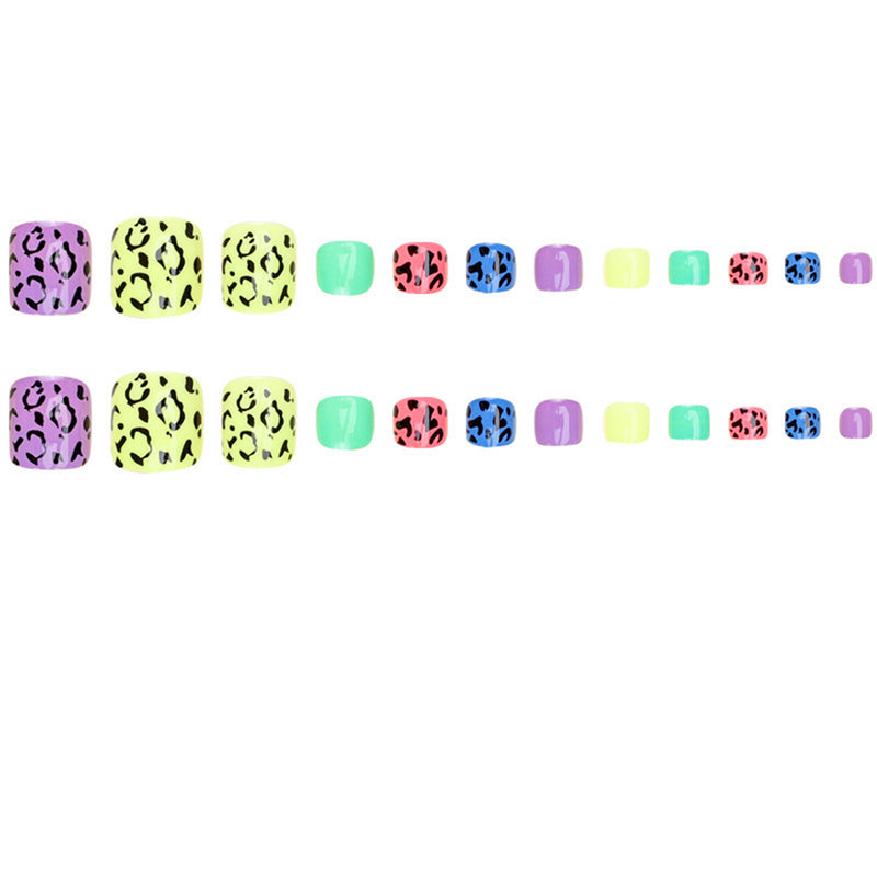 Square Toe Colorful leopard print