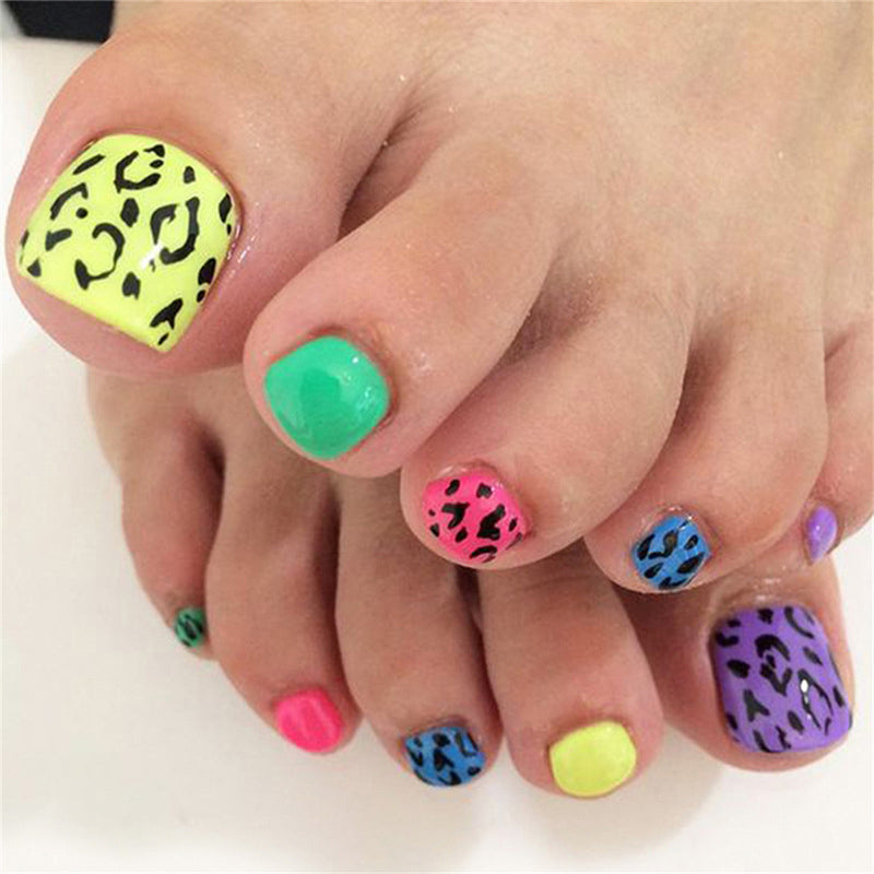 Square Toe Colorful leopard print