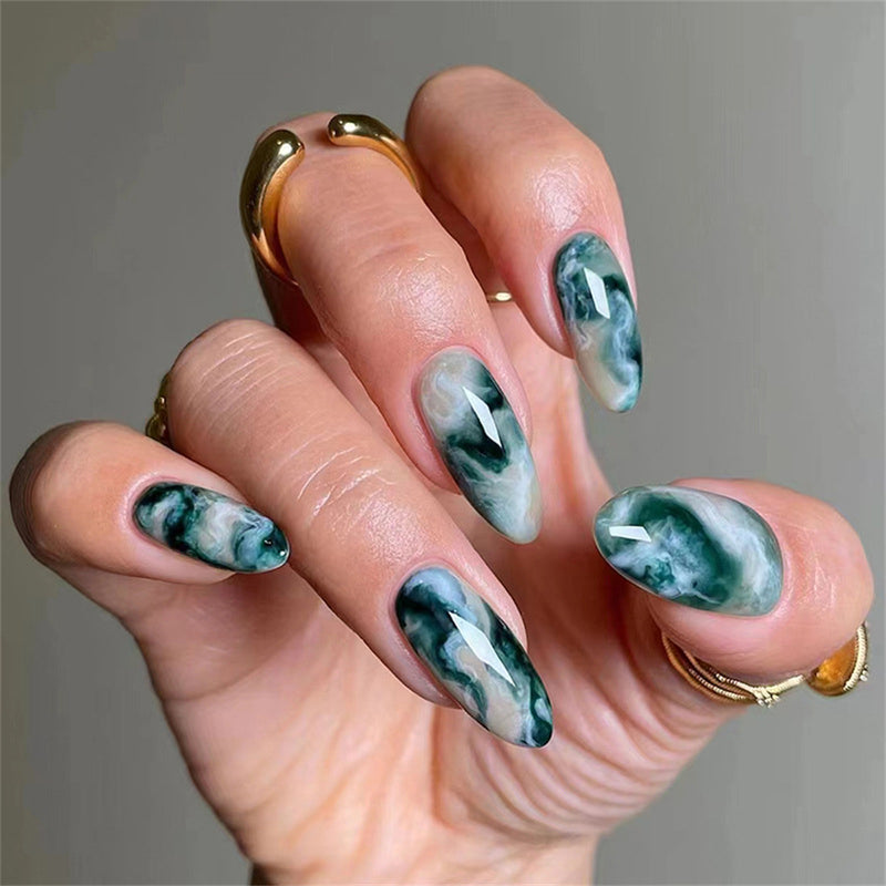 Almond Smudge marble Green