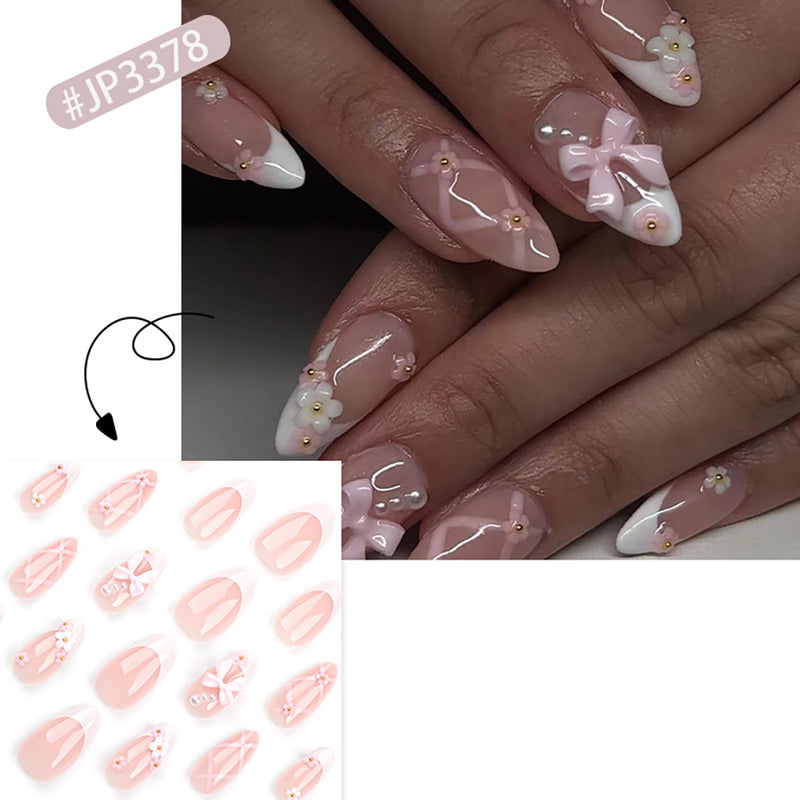 Almond French Sweet Pink Bow