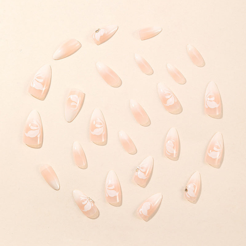 Almond Nude Gradient Butterfly