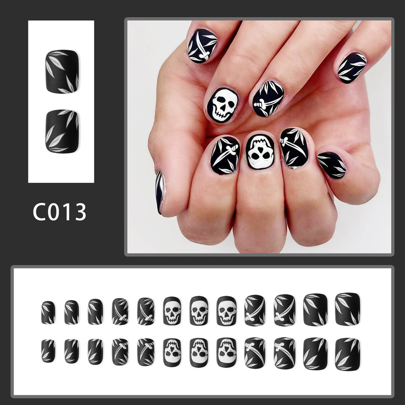 Almond Skull Black White Cute Elements