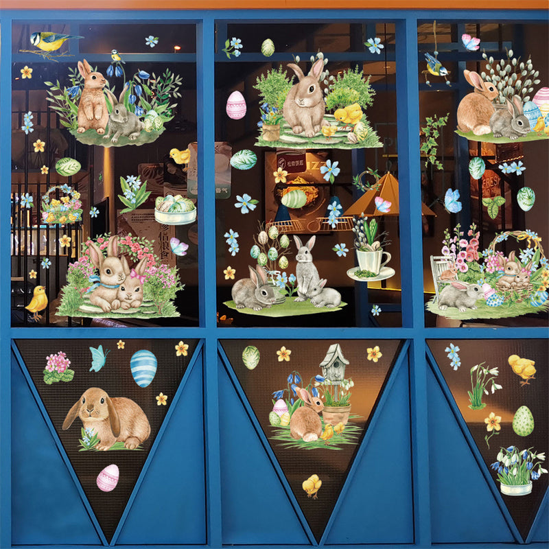 9 Sheets Easter Window Clings