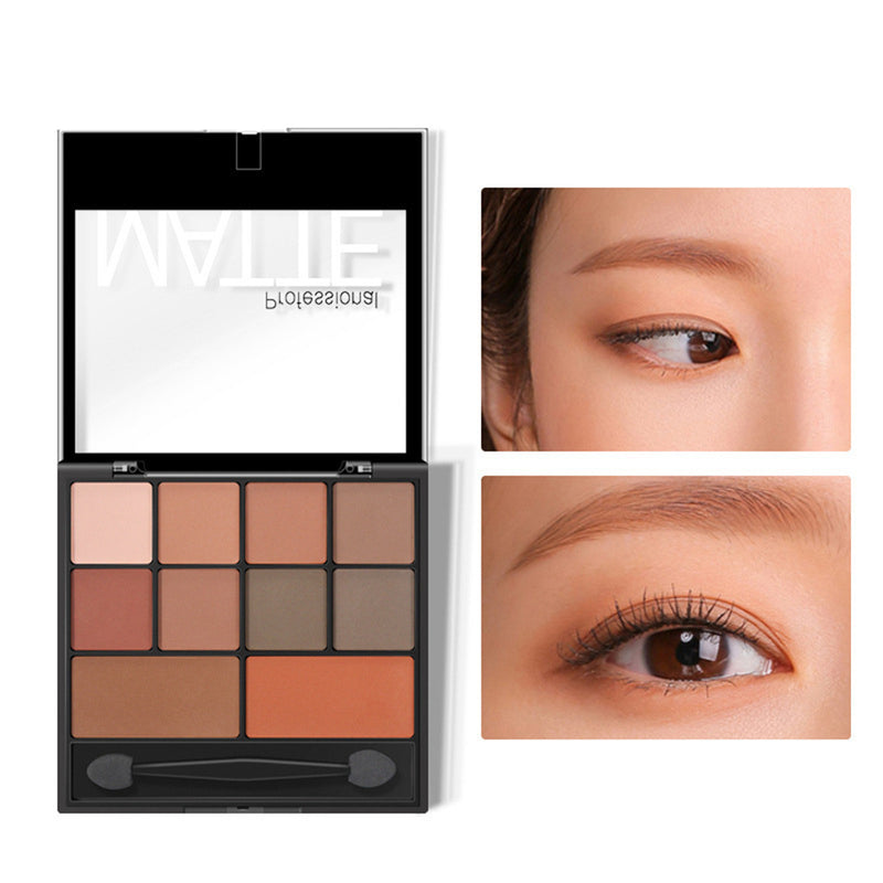 10-Color Full Matte Eyeshadow Matte Eyeshadow Palette Pumpkin Smoky Nude Eyeshadow