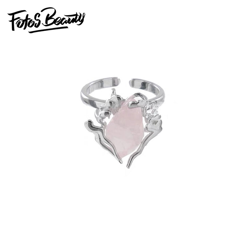 Pink crystal ring