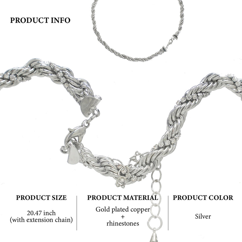 Snake-shaped winding necklace