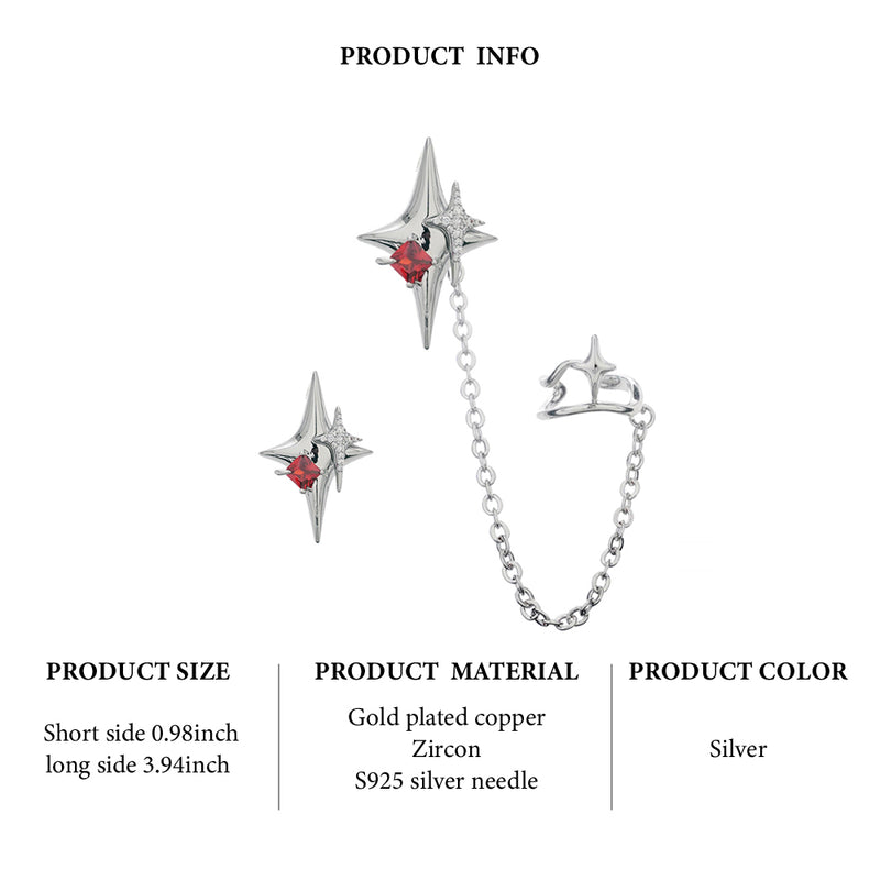 Star series earrings and ear clips