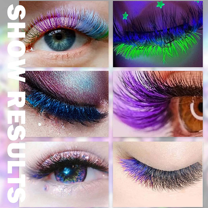Fofosbeauty Color Messy False Eyelashes 5 Pairs Set Stage Makeup 3D Eyelashes