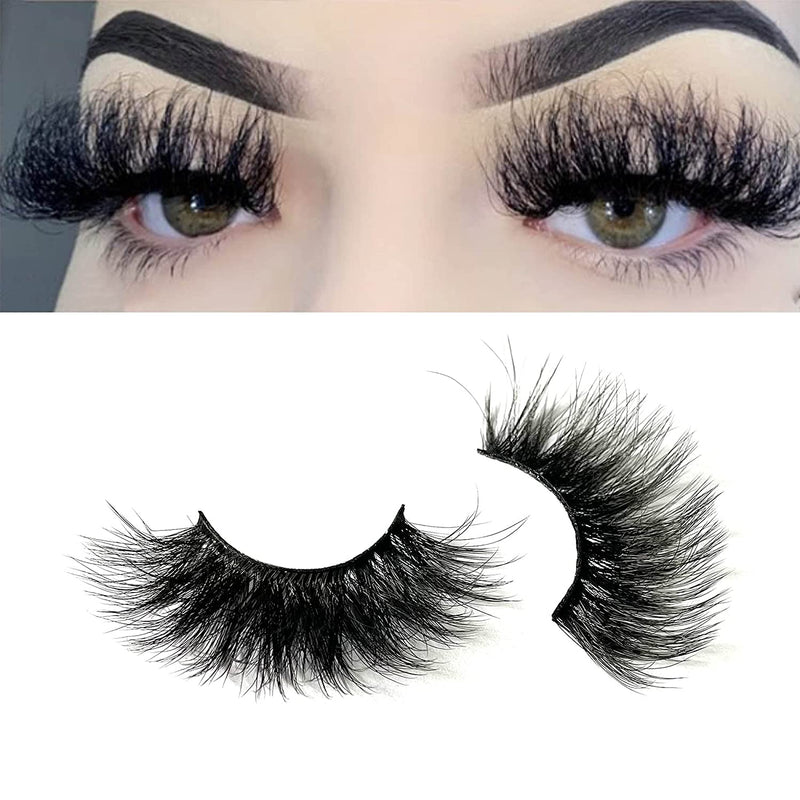 Fofosbeauty False Eyelashes Fluffy 25MM Lashes 3D Mink Long Thick 【5 Pairs Multipack】