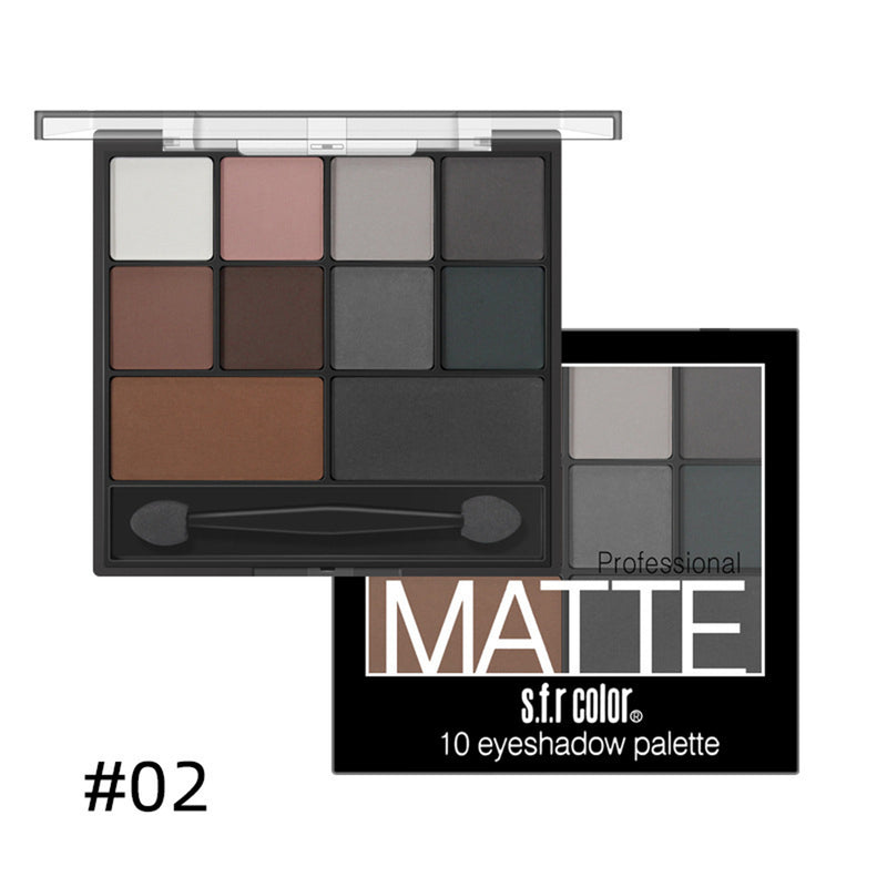 10-Color Full Matte Eyeshadow Matte Eyeshadow Palette Pumpkin Smoky Nude Eyeshadow