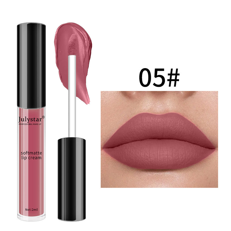 6 color Matte Lip Glaze Lip and Cheek Lipstick Lip Gloss