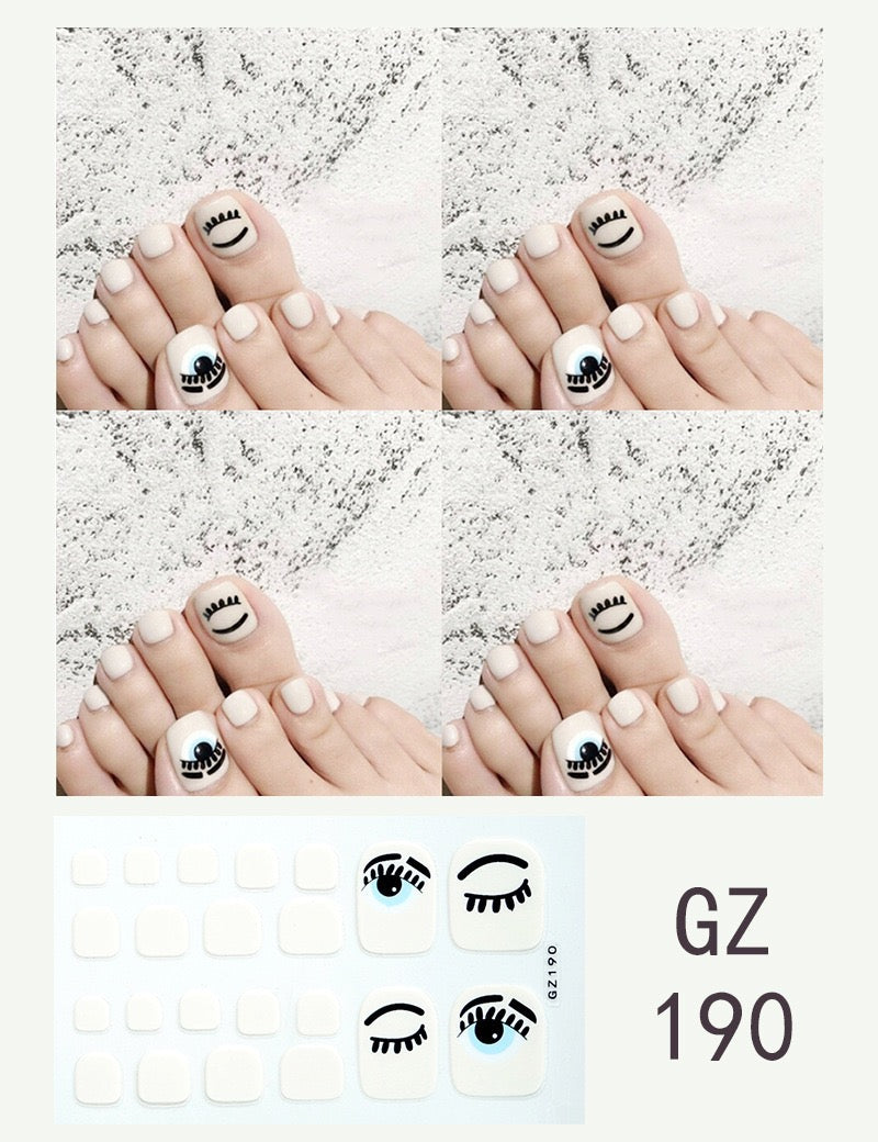 Toe nail stickers sheet