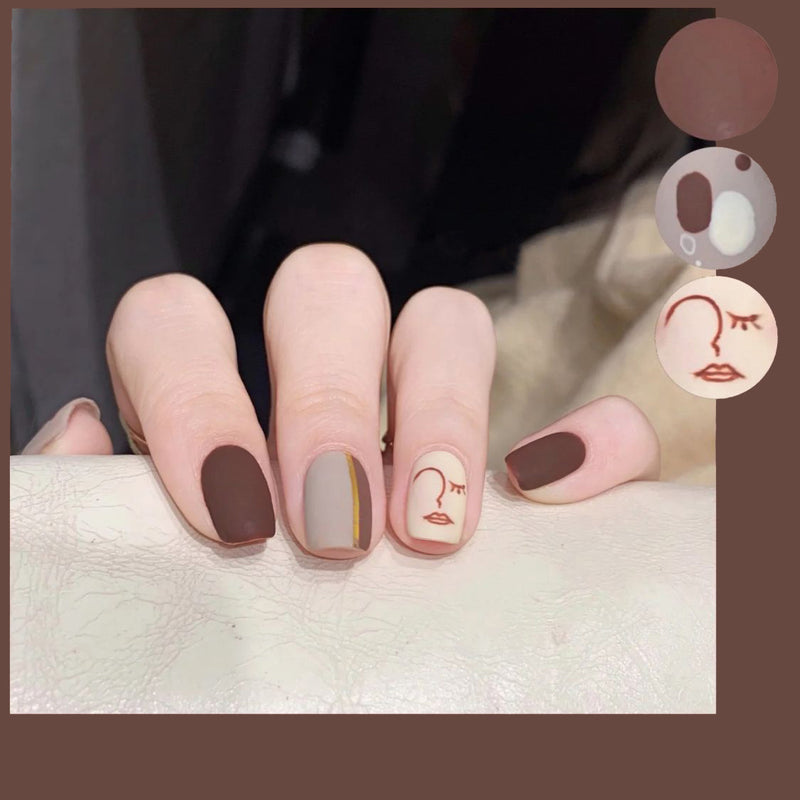 Square elegant matte coffee