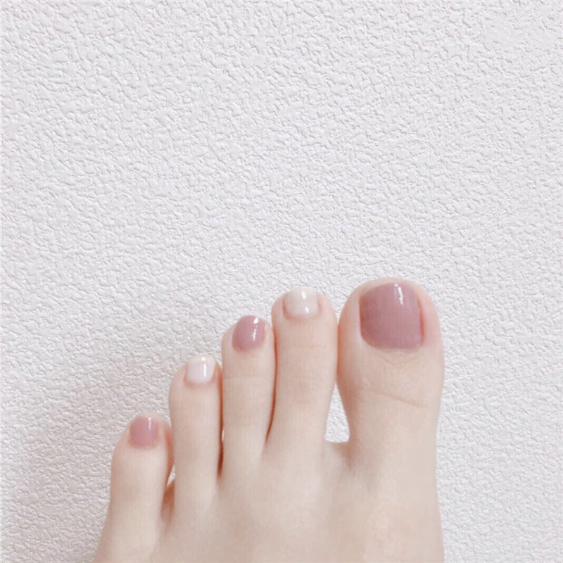 Toe nail Jelly white pink