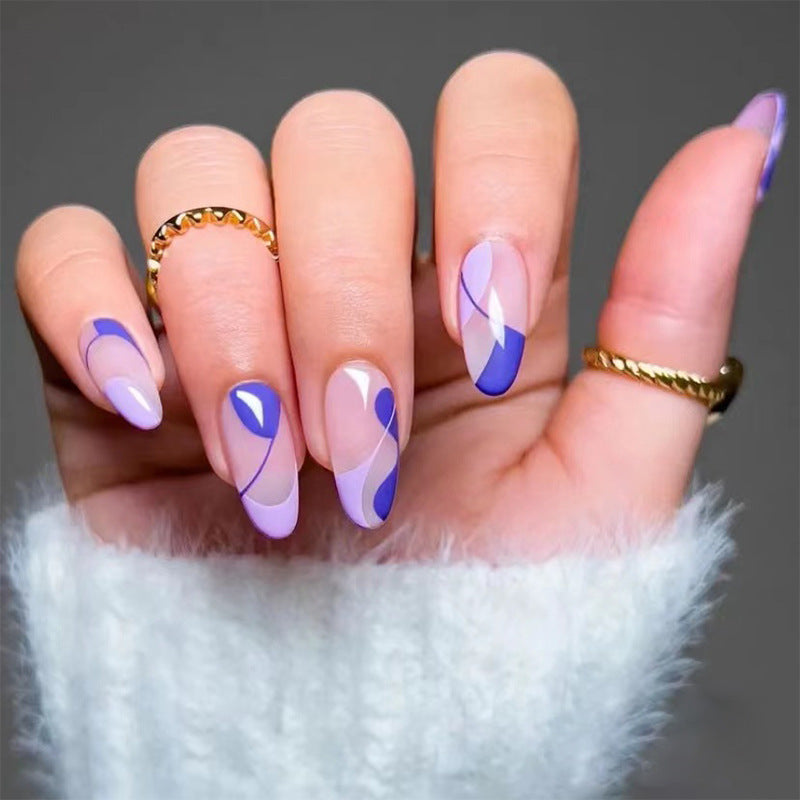 Almond blue and light purple art