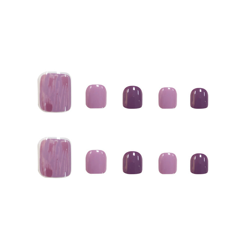 Toe nail purple splash-ink