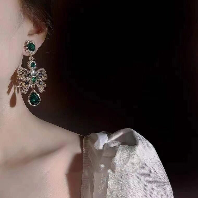 Vintage butterfly earring（Green）