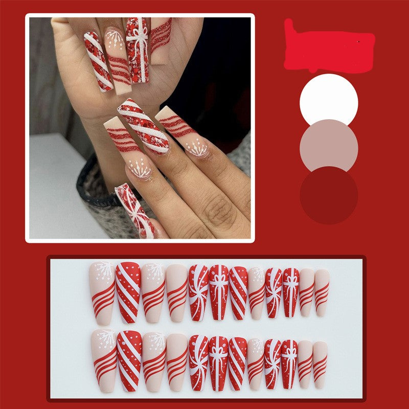 Christmas Coffin  matte waves and snow