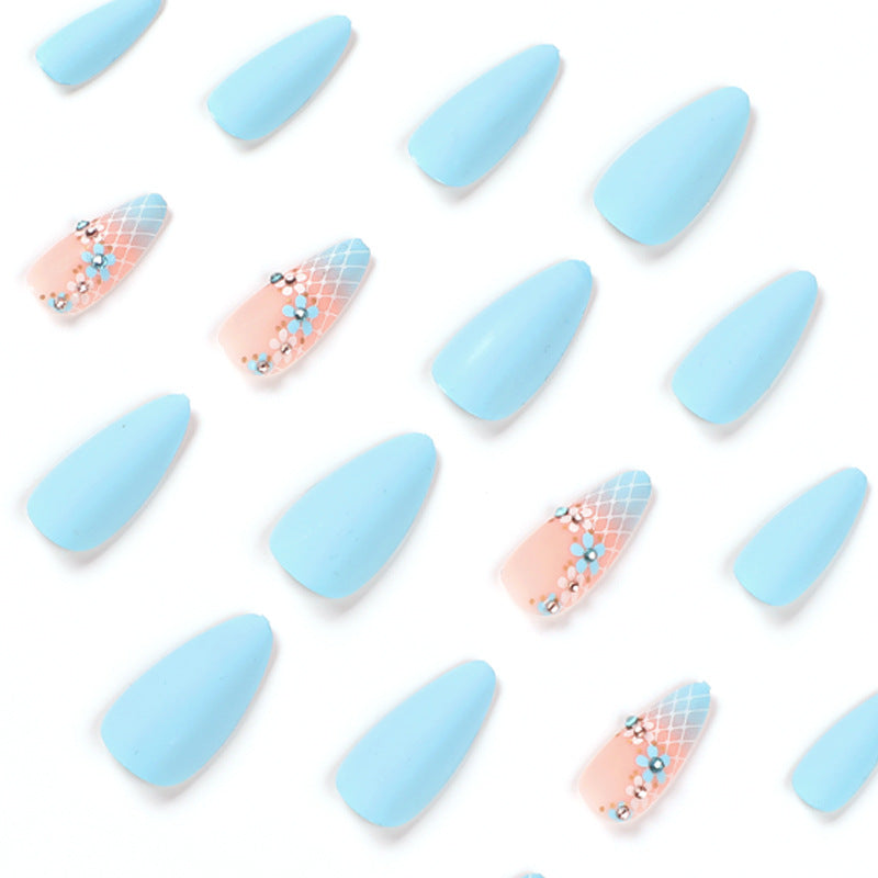 Almond babyblue matte elegant