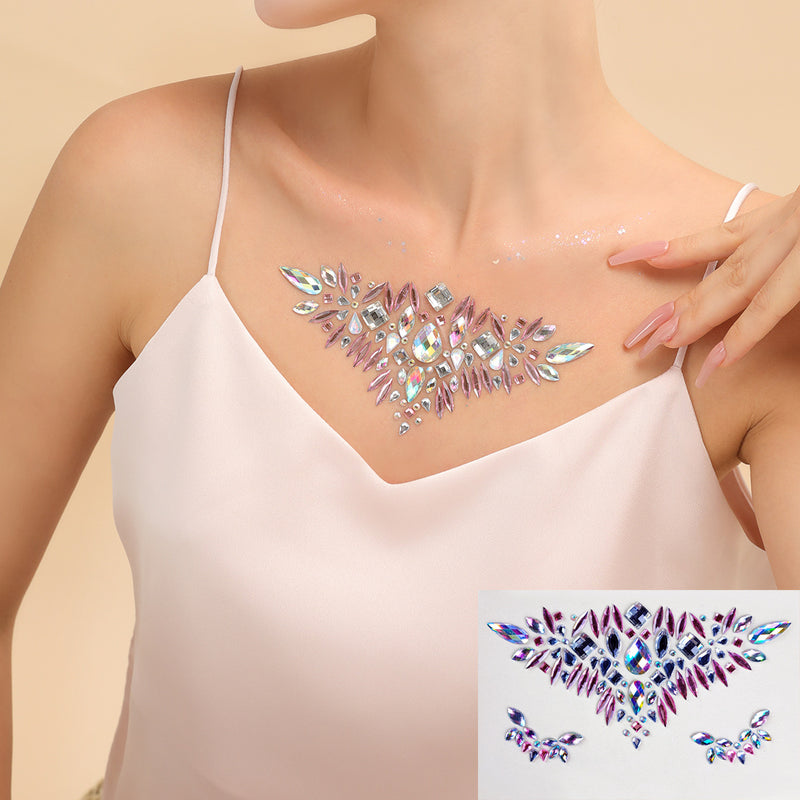 Jewel butterfly crystal body tattoo stickers