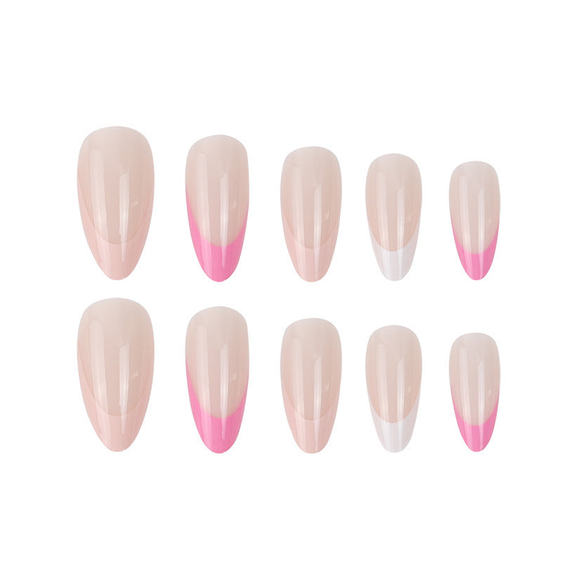 Almond Nude Pink & White French