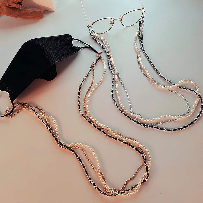 Multilayer Gold Tone Mask Chain