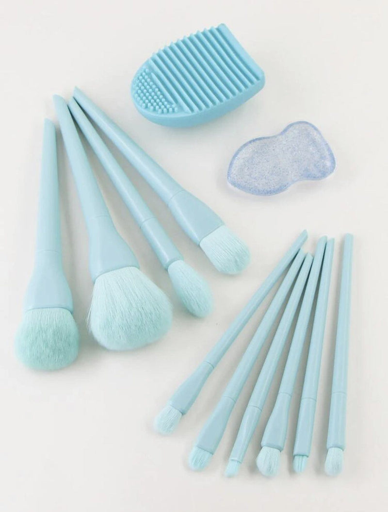 fofosbeauty 10PCS Babyblue Makeup Brush Set & A Storage Bag 10PCS Babyblue Makeup Brush Set & A Storage Bag