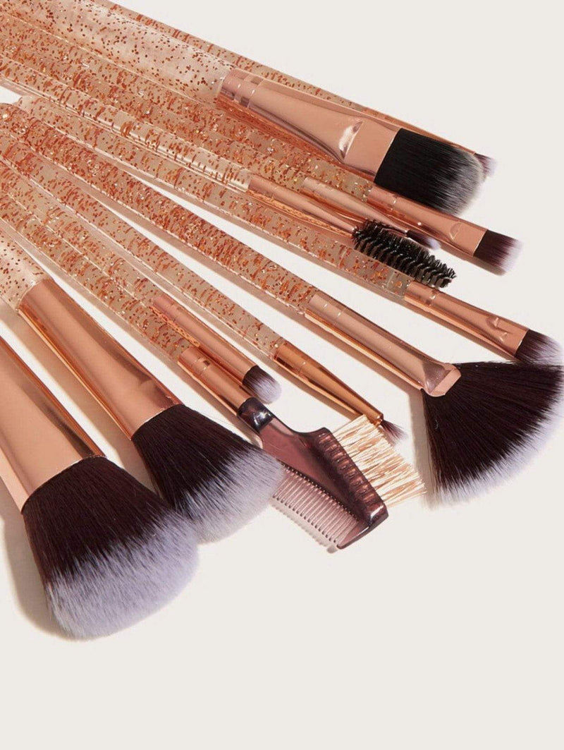 fofosbeauty 12PCS Makeup Brush With Case GOLDEN&PURPLE 12PCS Makeup Brush With Case GOLDEN&PURPLE