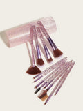 fofosbeauty 12PCS Makeup Brush With Case GOLDEN&PURPLE #Purple 12PCS Makeup Brush With Case GOLDEN&PURPLE