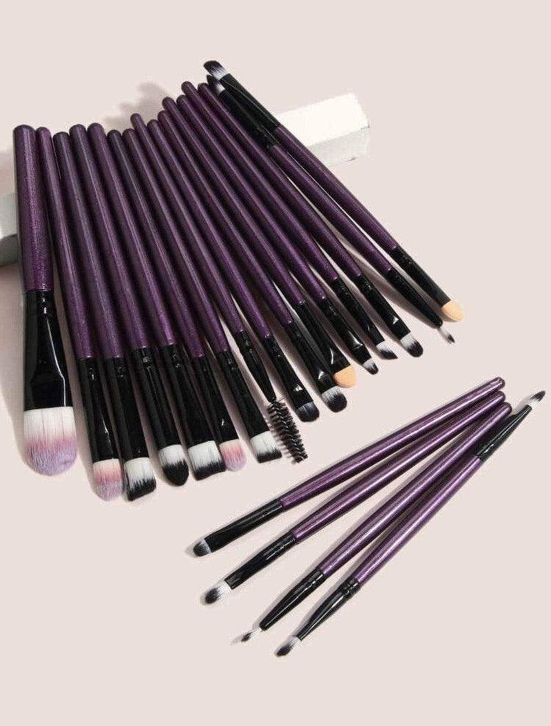 fofosbeauty 20PCS PurpleBlack Makeup Brush Set 20PCS  PurpleBlack Makeup Brush Set