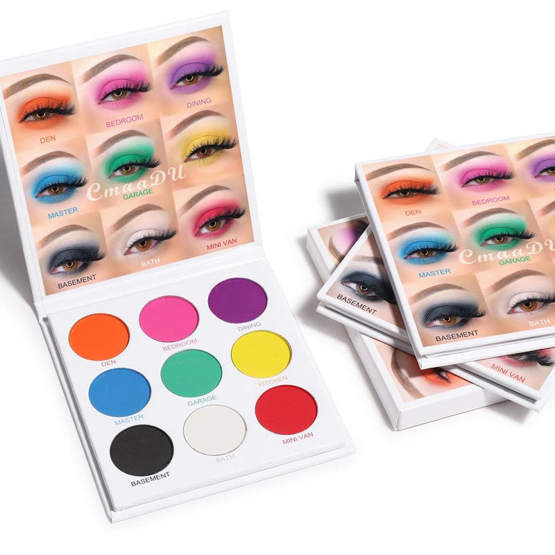 9 Colors Bright Matte Gouache Paint Palette Eyeshadow