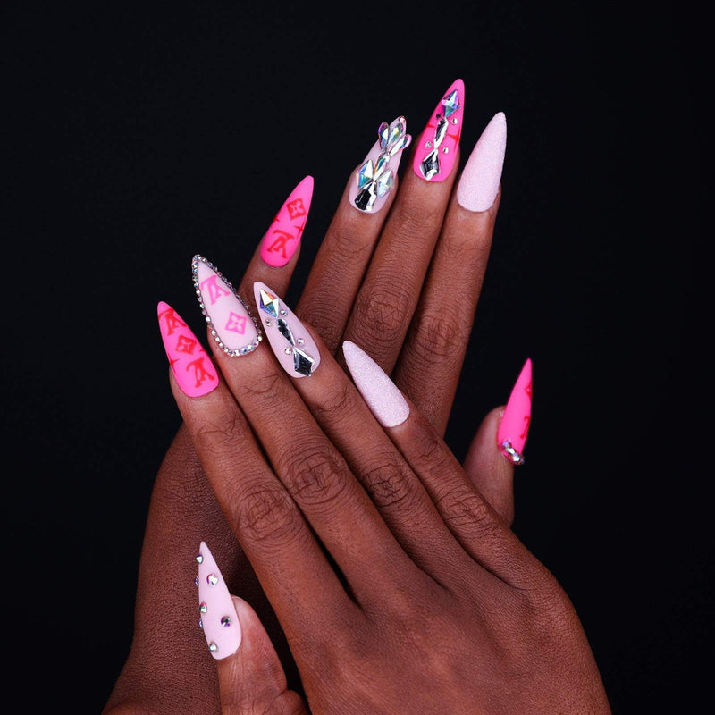 Louis Vuitton nails  Bling nails, Hot nail designs, Beautiful nail designs