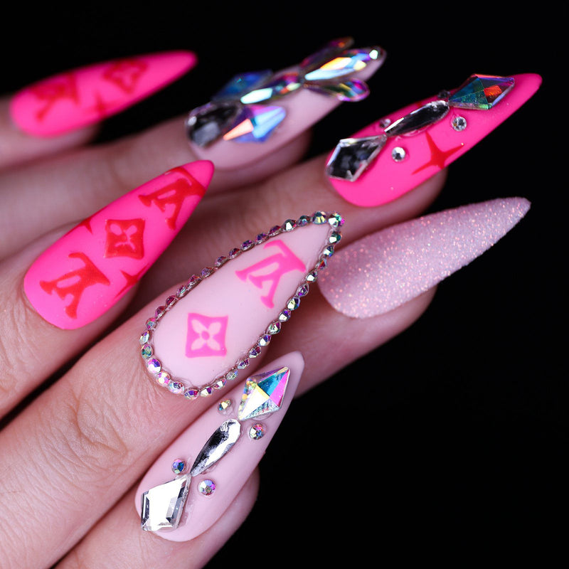 lv designer nail art stickers luxury nail decals louis vuitton
