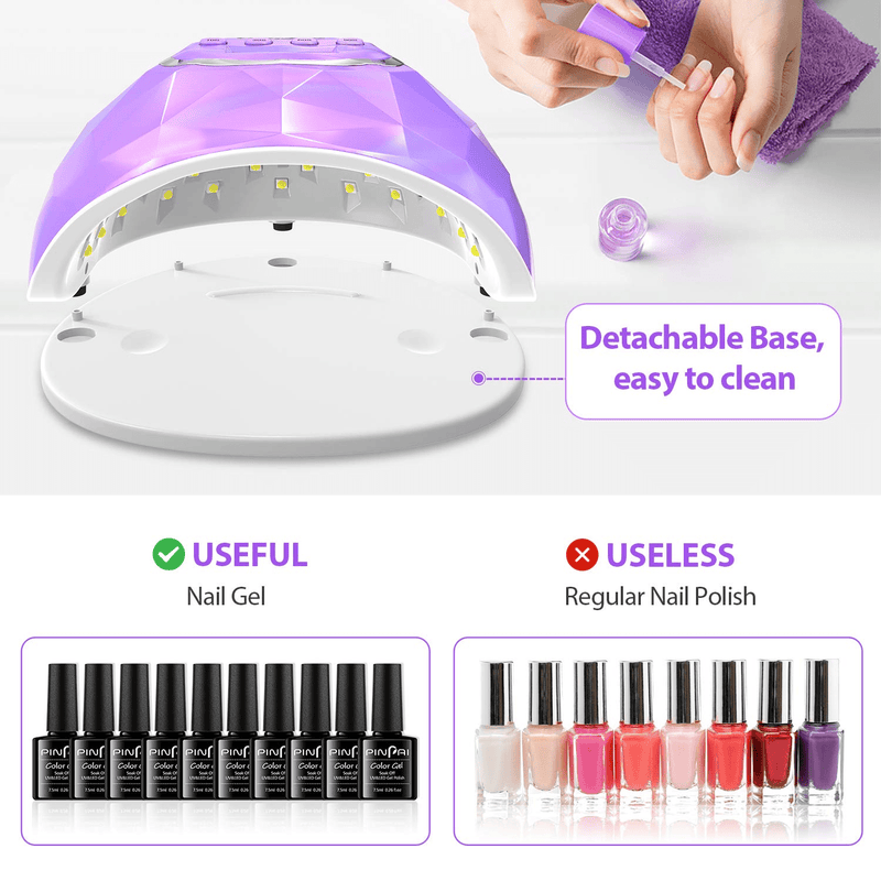fofosbeauty Nail Dryer Gel UV LED Nail Lamp - 110W Fast Nail Dryer with 4 Timer & Auto Sensor, Professional Quick Dry Nail Light for Curing Gel Polish (purple)