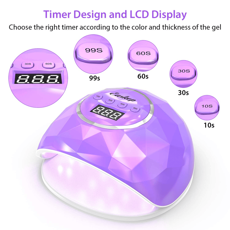 fofosbeauty Nail Dryer Gel UV LED Nail Lamp - 110W Fast Nail Dryer with 4 Timer & Auto Sensor, Professional Quick Dry Nail Light for Curing Gel Polish (purple)