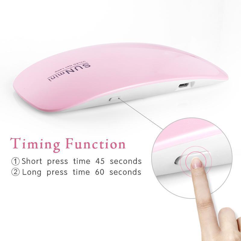 fofosbeauty Nail Dryer Nail Dryer with 2 Timer Setting, V BUTIGIRL Mini 6W Nail Lamp LED UV Nail Curing Lamp for Gel Polishes, Portable USB Power Mouse Shape