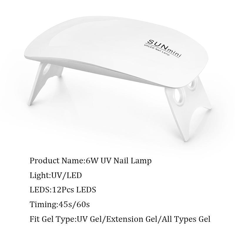 fofosbeauty Nail Dryer White Nail Dryer with 2 Timer Setting, V BUTIGIRL Mini 6W Nail Lamp LED UV Nail Curing Lamp for Gel Polishes, Portable USB Power Mouse Shape