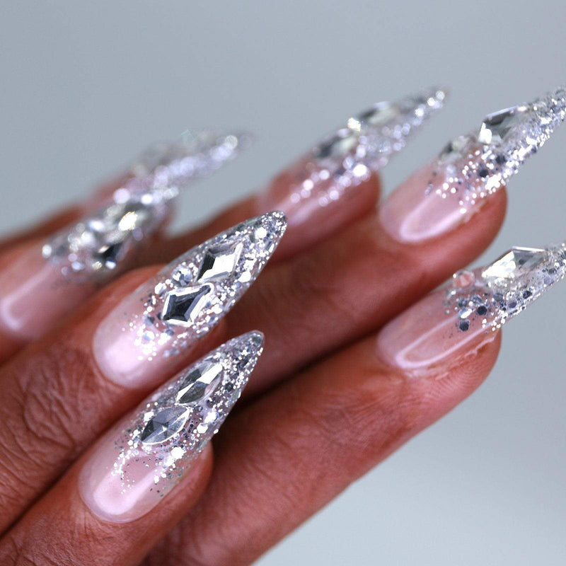 fofosbeauty Sparkle Diamond French Sparkle Diamond French(Haute Exclusive Customization)