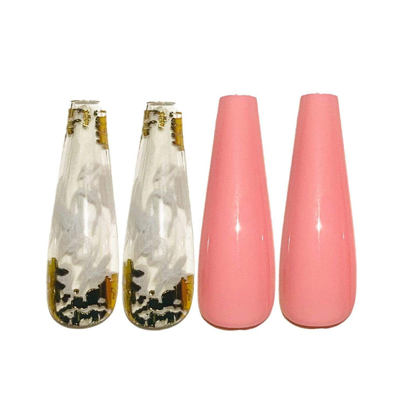 fofosnh Coffin Pink Glass Coffin Pink Glass
